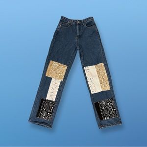 patchwork jeans